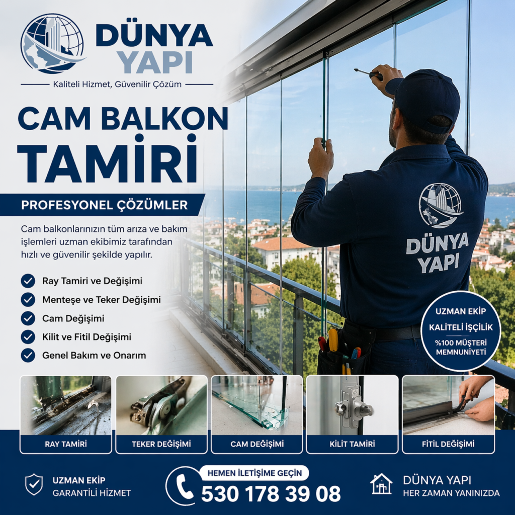 Yeşilköy Cam Balkon Tamiri 530 178 39 08
