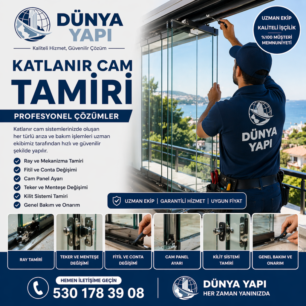 Yeşilköy Katlanır Cam Tamiri 530 178 39 08