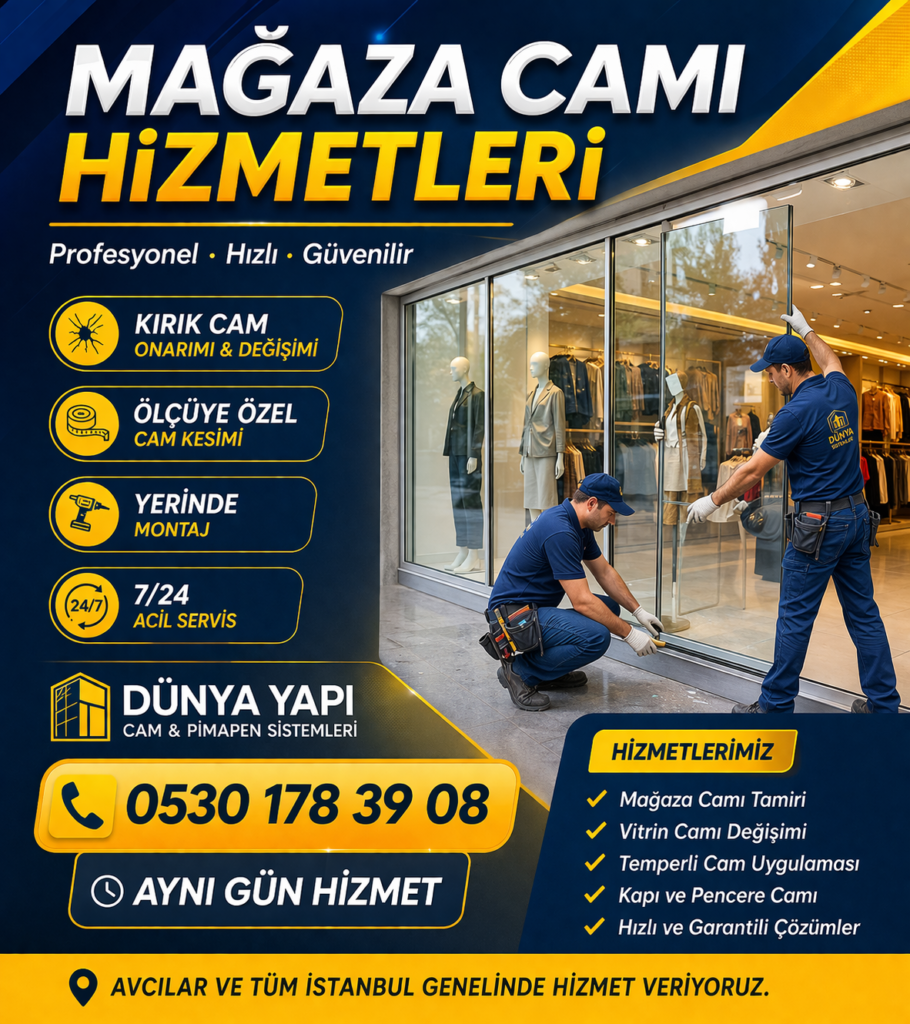 Yeşilköy Mağaza Camı  530 178 39 08