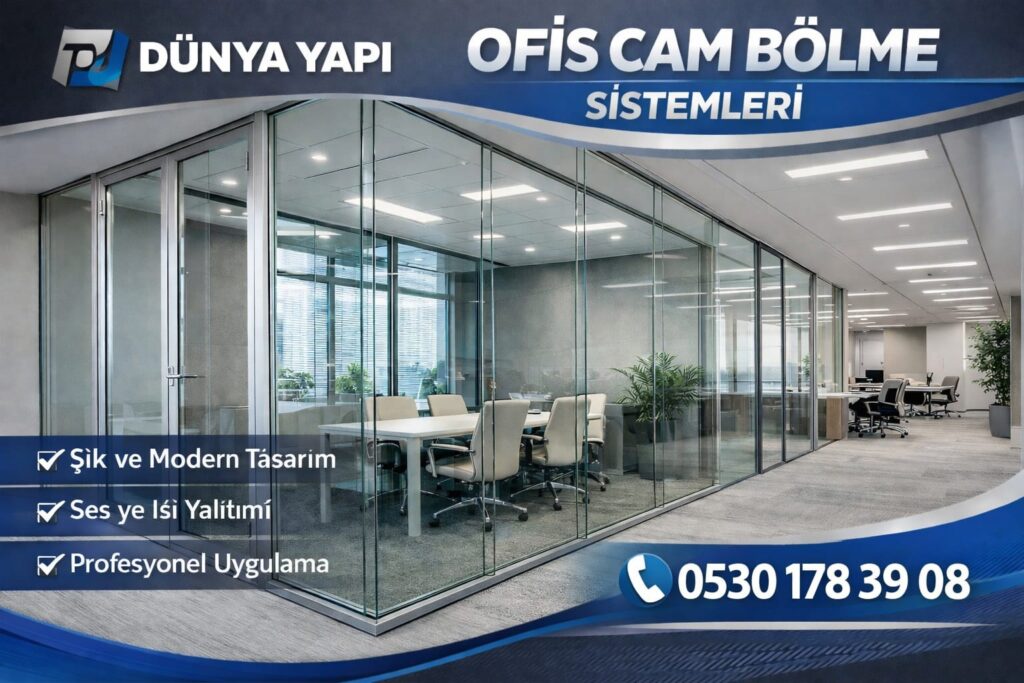 Esenyurt Ofis Cam Bölme  530 178 39 08